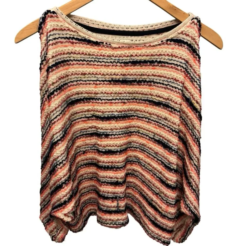 Anthropologie Sweater Women's S small Postmark Malu spacedye peekaboo sleeve